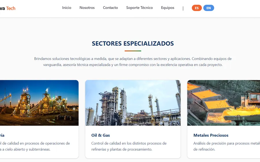 Sitio web de TerraNova Tech