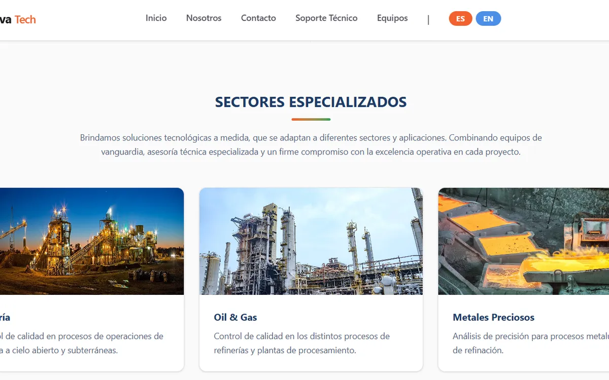 Vista previa del sitio web de TerraNova Tech
